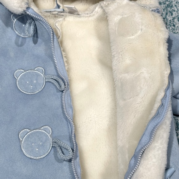 First Impressions Baby Snow Suit- Baby Blue, 12 months - Picture 2 of 3